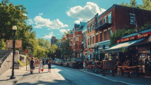 Habitations traditionnelles vs modernes dans Le Pôle des Rapides – Quartier de Montréal